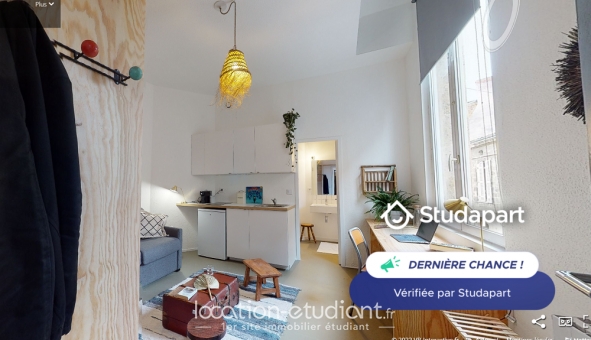 Logement étudiant Studio &agrave; Bordeaux (33300)