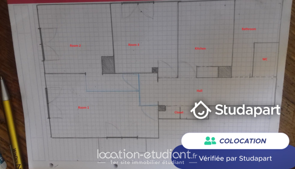 Colocation étudiante T4 &agrave; Grenoble (38000)