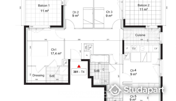 Colocation étudiante T5 &agrave; Massy (91300)